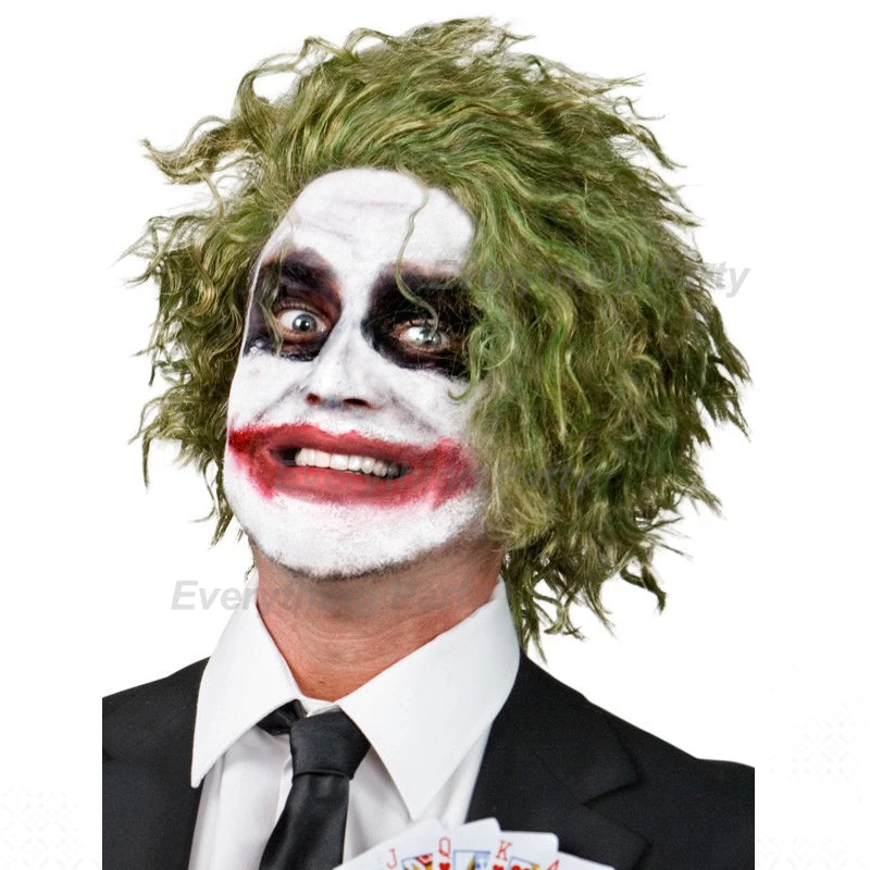 Dr. Tom's By Theme Wig - Dr Tom's Deluxe Green Knight Joker's Wig