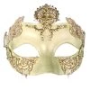 Everything Party Masks Isha Cream With Gold Eye Mask