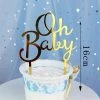 Everything Party Acrylic Mirror Cake Topper - Gold 'Oh Baby'