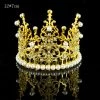 Everything Party Premium Metal Crown With Pearl Cake Decoration - Gold