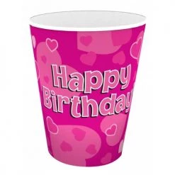 Alpen All Birthday 8pk Hapyy Birthday Paper Cups - Pink