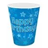 Alpen 8pk Hapyy Birthday Paper Cups - Blue All Birthday