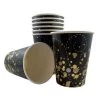 Alpen All Birthday 8pk Sparkling Fizz Black Gold Paper Cups