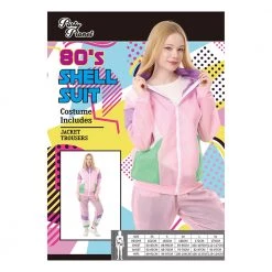 Everything Party Adult 1980s Style Shell Suit Tracksuit Pink
