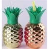 Oceana By Theme Metallic Pineapple Cup With Straw