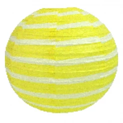 Everything Party All Birthday 30cm Stripe Paper Lantern - Yellow
