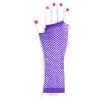 Everything Party By Theme Fishnet Fingerless Long Gloves - Purple