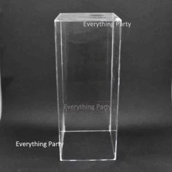Everything Party All Birthday Party Hire - Clear Acrylic Plinth 75cm Square