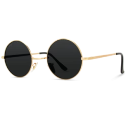 JD Party John Lennon Style Hippie Glasses - Black