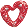 Qualatex Balloons 42" Love Heart SuperShape Foil Balloon