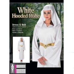 Everything Party Costume Adult - Karnival Deluxe White Hooded Robe