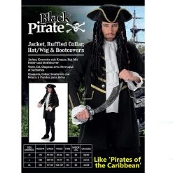 Everything Party Adult - Karnival Deluxe Black Pirate Costume