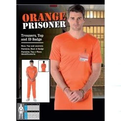 Everything Party Adult - Karnival Deluxe Orange Prisoner Man Costume