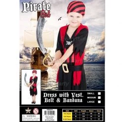 Cut Price Kids - Child Pirate Girl Costume