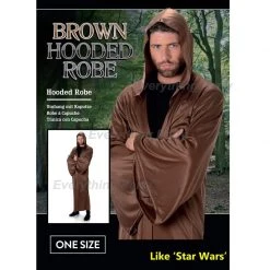 Everything Party Costume Adult - Karnival Deluxe Brown Hooded Robe