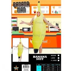 Everything Party Adult - Banana Man Costume