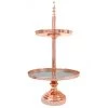 Everything Party Party Hire - Deluxe Metallic Rose Gold Cup Cake Stand 2 Tier All Birthday