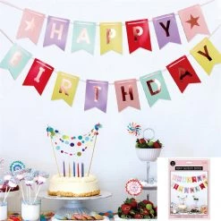 Oceana Rainbow Multi Happy Birthday Bunting All Birthday