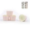 Everything Party 30pk Pink Paper Baking Cupcake Cups With White Stripe