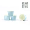 Everything Party All Birthday 30pk Blue Paper Baking Cupcake Cups With White Stripe
