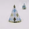 Everything Party 6pk Mini Blue Plaid Birthday Party Hats