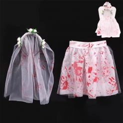 Everything Party Costume Kids Bloody Tutu With Headband