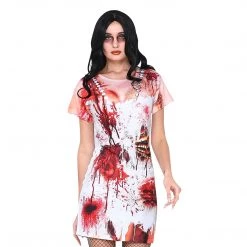 Everything Party Costume Adult Bloody Zombie Dress