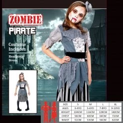 Everything Party Zombie Pirate Girl Costume