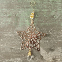 Everything Party Metal Rose Gold Star Tree Decoration By Event