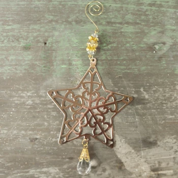 Everything Party Metal Rose Gold Star Tree Decoration By Event