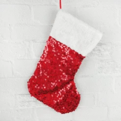 Everything Party Christmas Santa Sequin Gift Stocking By Event