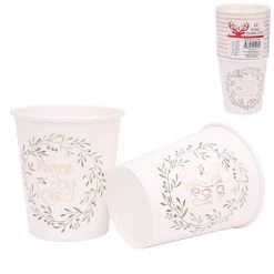 Oceana By Event 12pk Christmas Paper Cups - Wreath