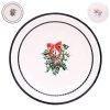 Oceana 12pk Christmas Paper Plates 18cm - Red Berry