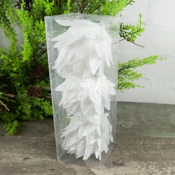 Everything Party Christmas - 3pk White Glitter Tree Decoration By Event