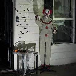 Everything Party 153cm Scary Harry The Motion Activated Animated Killer Clown Halloween Prop By Event