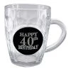 TSK 40th Birthday Badge Premium Dimple Stein All Birthday