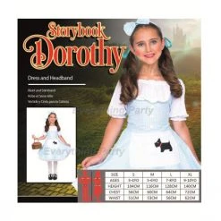 Everything Party Kids Karnival Deluxe Storybook Dorothy Costume