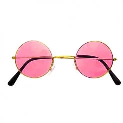 JD Party John Lennon Style Hippie Glasses - Pink
