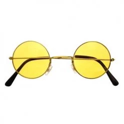 JD Party By Theme John Lennon Style Hippie Glasses - Yellow
