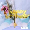 Everything Party Acrylic Mirror Birthday Cake Topper - Unicorn Head All Birthday