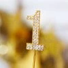 Everything Party All Birthday Metal Number Birthday Cake Topper With Crystal - Gold 1