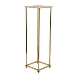 Everything Party All Birthday Party Hire - Deluxe Metallic Gold Floor Plinth Stand 100cm