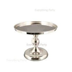 Everything Party Deluxe Metallic Silver Cake Stand 35cm