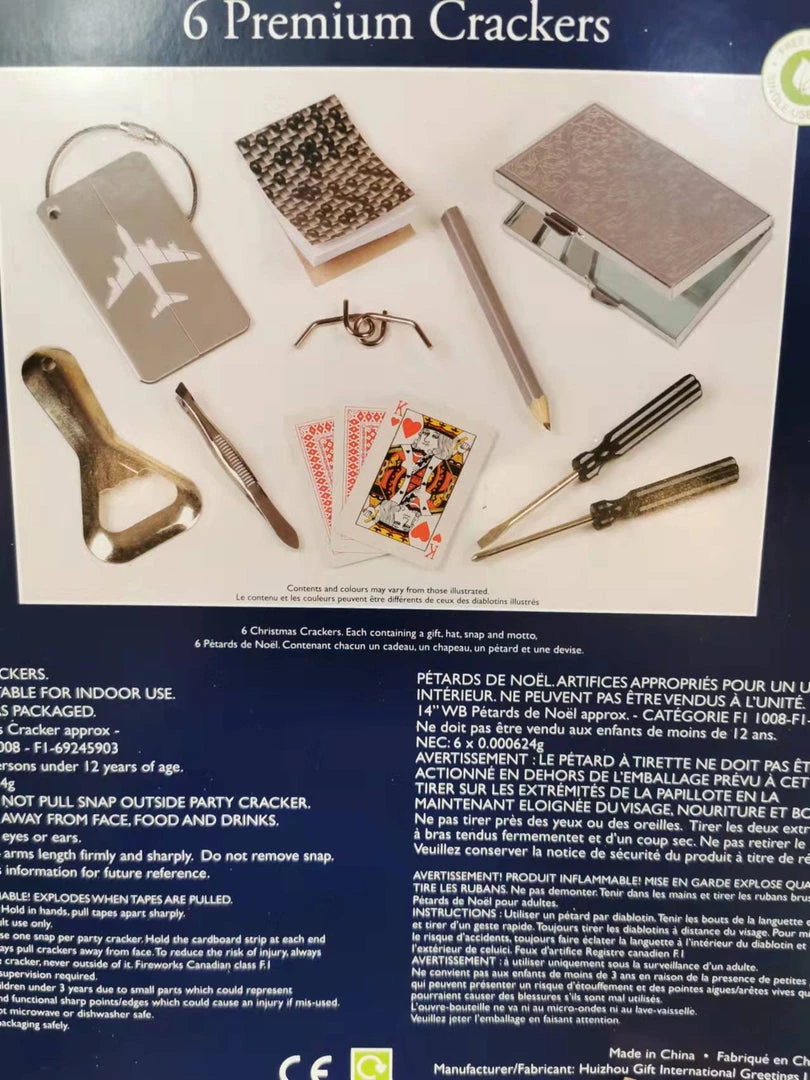 Artwrap Tom Smith 6 Premium Christmas Crackers Dinner Cube By Event