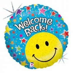 Betallic Balloons 18" Welcome Back Smiley Face Foil Balloon