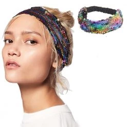 Everything Party Rainbow Reversible Sequin Headband