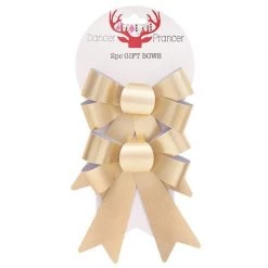 Everything Party Christmas Gift Bow Gold 2pk - 18cm By Event