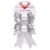 Everything Party Christmas Gift Bow Silver 2pk - 18cm