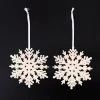 Pacific Wholesale 2pk White Iridescent Snowflake Tree Ornaments Christmas Decoration By Event