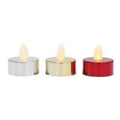 Oceana By Event 2pk Metallic Christmas LED Tealight